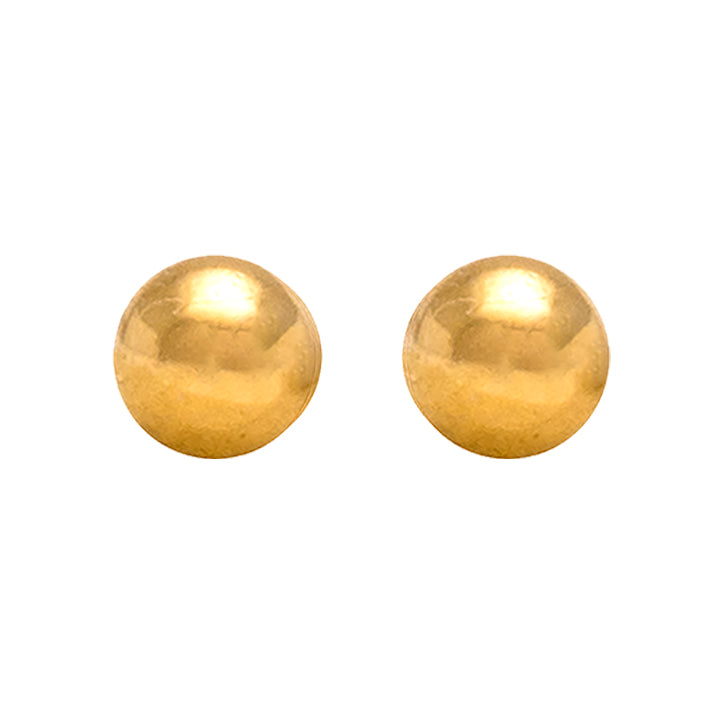 4MM Ball 24K Pure Gold Plated Ear Studs | Ideal for everyday wear