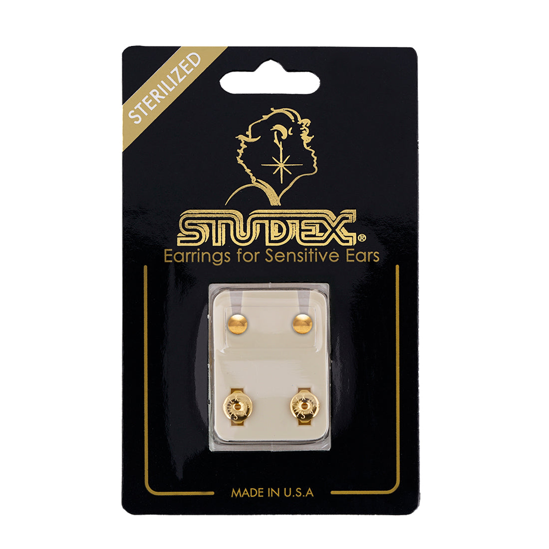 4MM Traditional Ball 24K Pure Gold Plated Ear Studs | MADE IN USA | Ideal for everyday wear