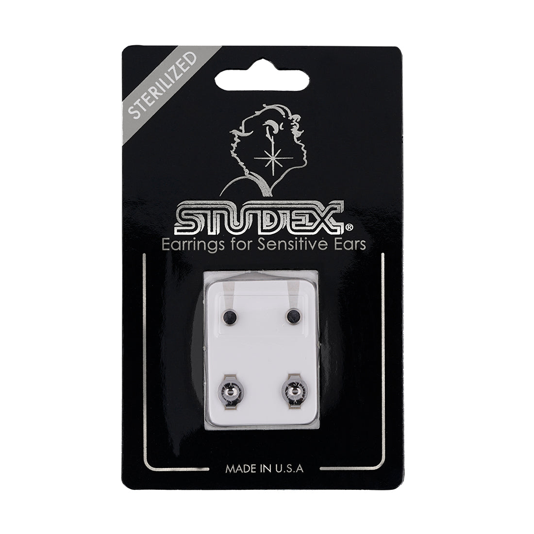3MM Black Onyx Bezel Allergy Free Stainless Steel Ear Studs | MADE IN USA | Ideal for everyday wear