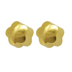3MM Flower 24K Pure Gold Plated Ear Studs | MADE IN USA | Ideal for everyday wear
